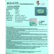 2.01/CT Natural yellow Sapphire with Govt Lab Certified (YELSA9T)